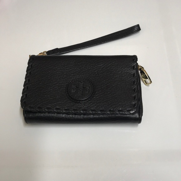 Tory Burch Handbags - Tory Burch black leather wristlet